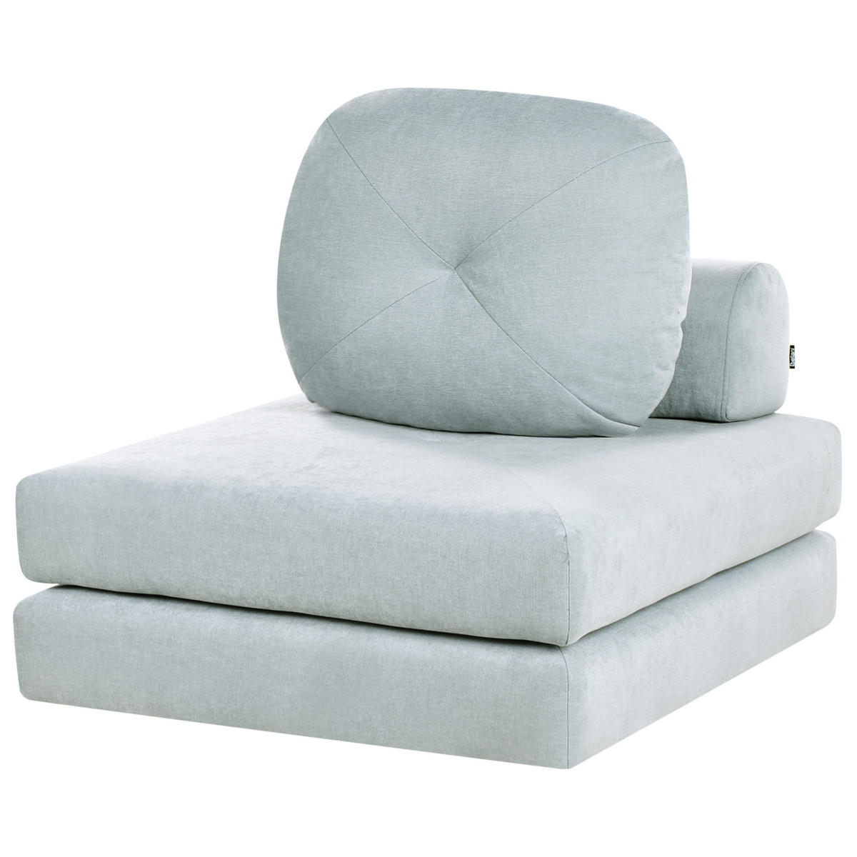 SCHLAFSOFA 81/182 cm Hellblau Olden - Blau, Textil (81/54/91cm) - Beliani