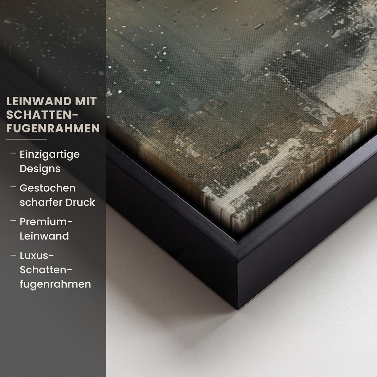 LEINWAND Bilder mit Rahmen - Weihnachtsbaum - Vintage - Weihnachten - Geschenk - 50x50 - Rostfarben, Textil (50/50cm) - MuchoWow