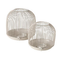 METALLLATERNEN 2er-Set Justine - Beige, Metall (23/23/24cm) - Boltze Home