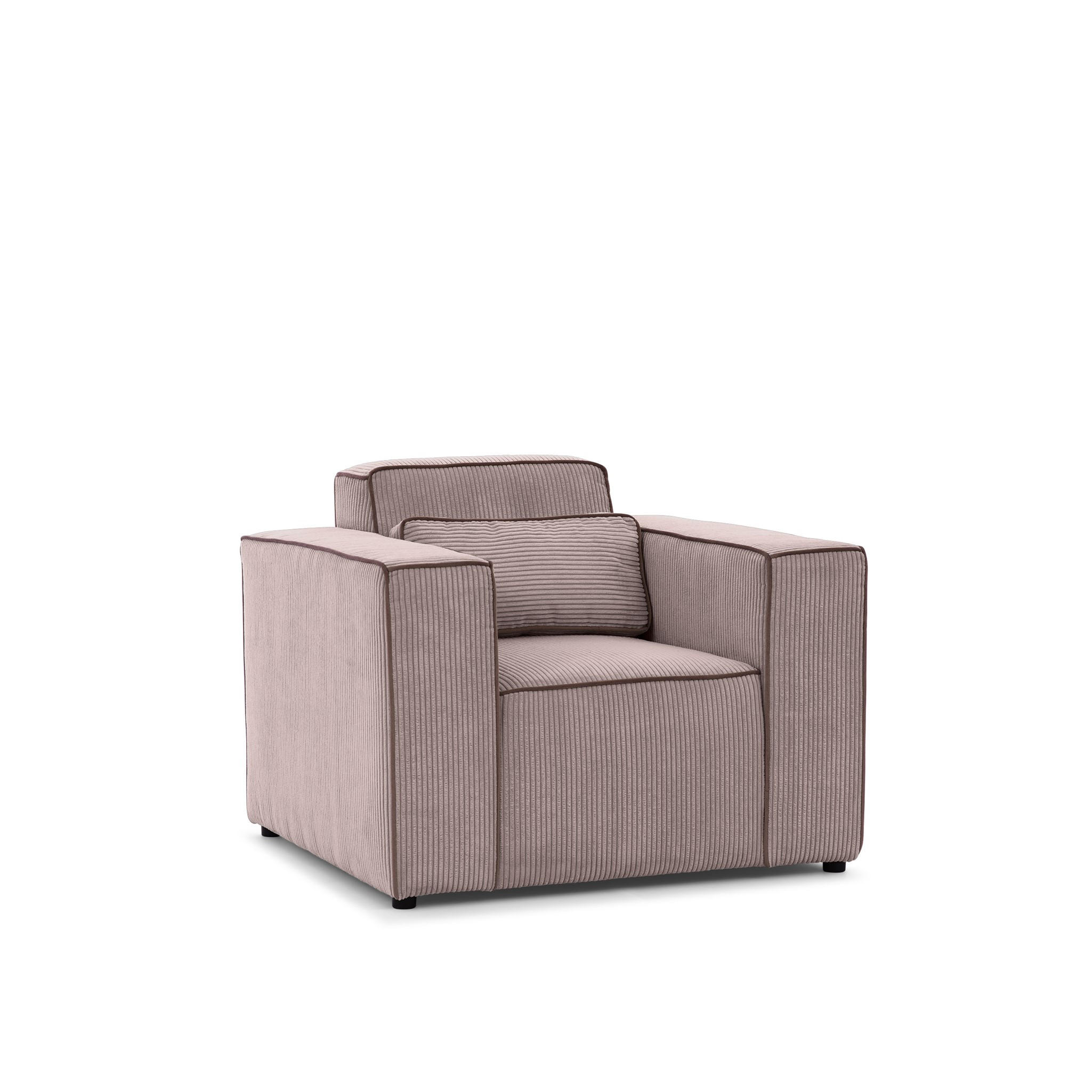 SESSEL Waldo In In Poso - Altrosa, Holzwerkstoff/Textil (101/80/92cm) - Fun Möbel