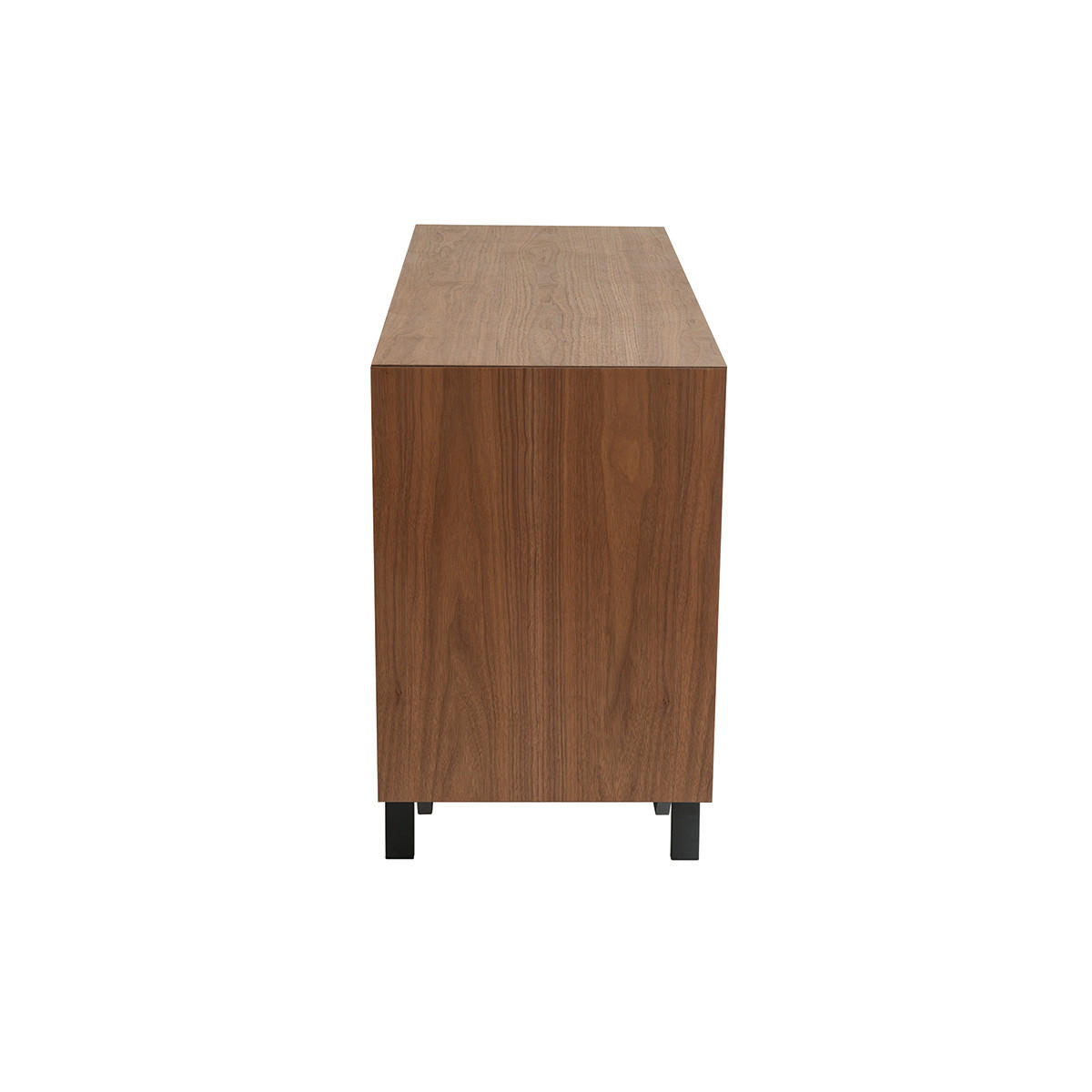 KOMMODE 6 Schubladen Walnuss Metall MANNY - Walnussfarben, Holz (45/75/120cm) - Miliboo