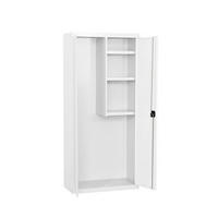 PUTZMITTELSCHRANK Amego HxBxT 180x80x40 cm 3x Fachboden Weiß-Weiß - Weiß, Metall (80/180/40cm) - PROREGAL