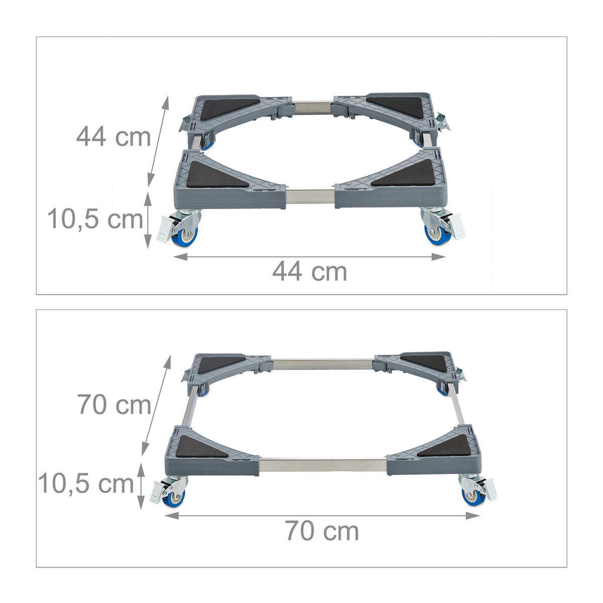 PFLANZENROLLER - Multicolor, Kunststoff/Metall (44/10.5/44cm) - Relaxdays