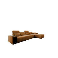 ECKSOFA mit Schlaffunktion und Mindy XII Stoff Verita Kupfer Rechts - Kupferfarben, Holz (348/202cm) - Kaiser Möbel