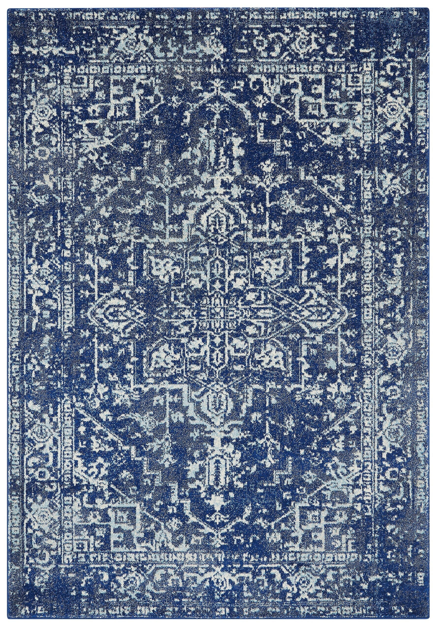 TEPPICH Kunstfaser kurzflor vintage orientalisch LODI-Lambro, Dunkelblau 200x290 cm - Dunkelblau, Textil (200/290cm) - KADIMA DESIGN