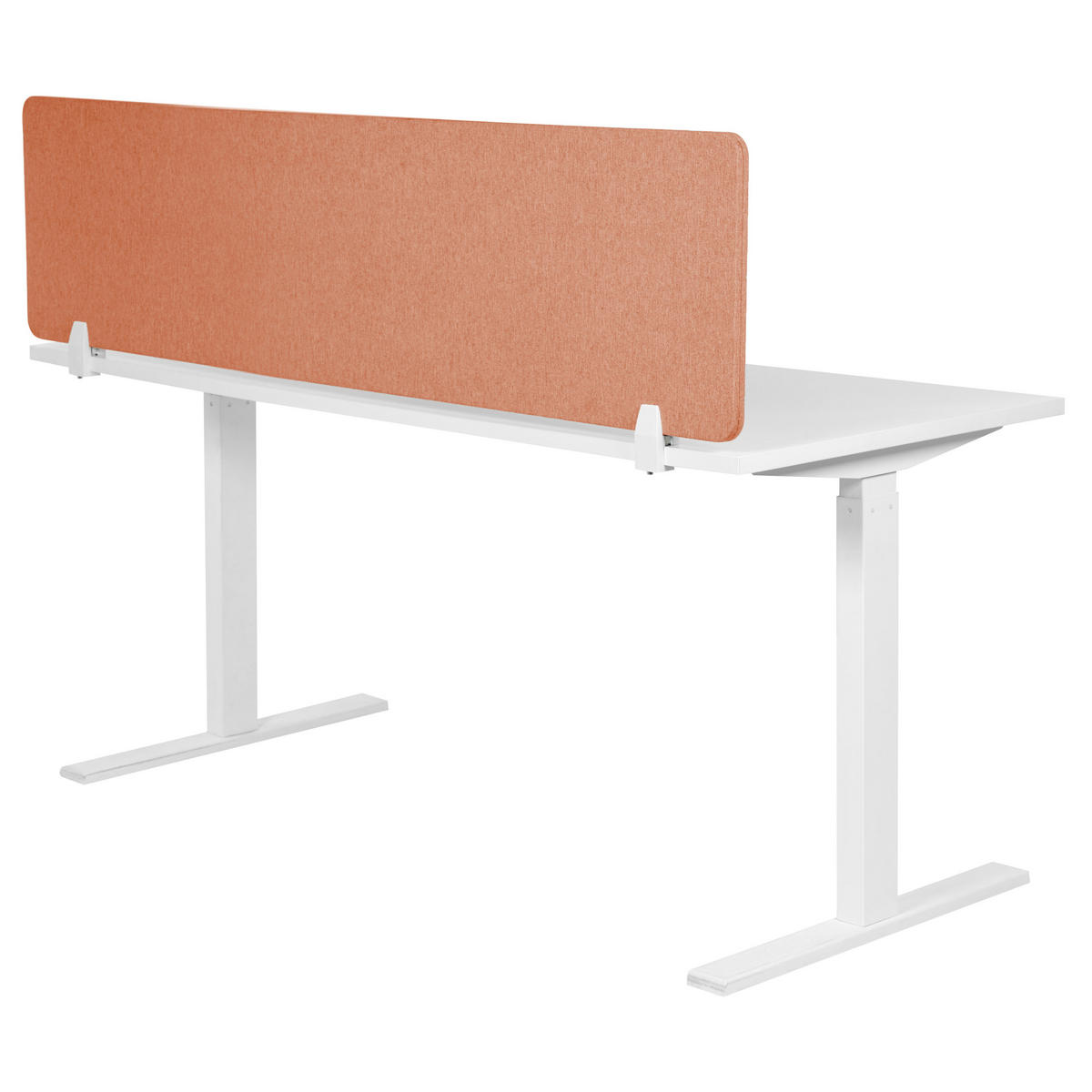 SCHREIBTISCHTRENNWAND 130 x 40 cm Hellrot Wally - Rot, Textil (130/40/2cm) - Beliani