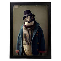 POSTER Pinguin Im Blau In Voller Farbe Fotostil A4 Rahmenlos - Klar, Papier (29.7/5/21cm) - Nacnic