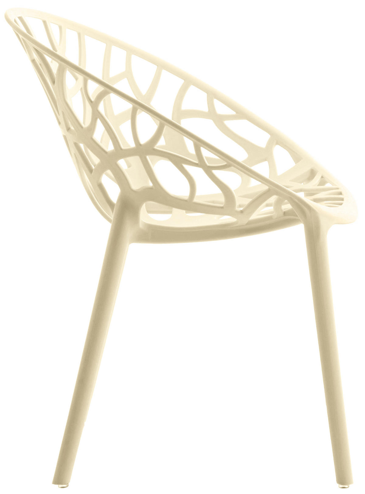 GARTENSTUHL 2er Set Kunststoff creme - Creme, Kunststoff (59/80/60cm) - CLP