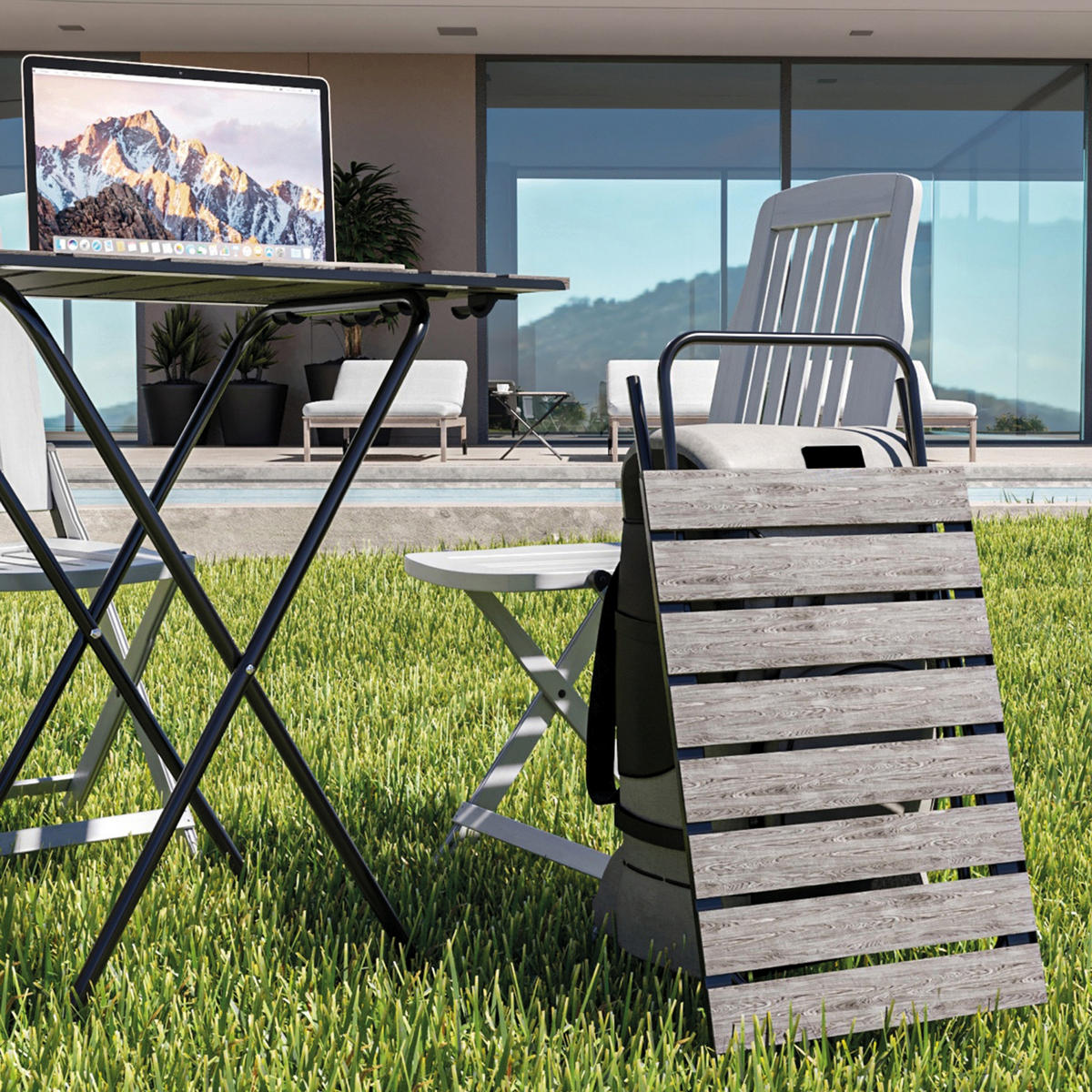 KLAPPTISCH Cavallino - Grau, Holz/Metall (40/60/57cm) - [en.casa]