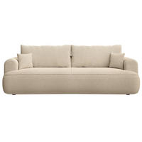 SCHLAFSOFA Ovo Hellbeige 250 cm - Ecru/Schwarz, Kunststoff/Textil (250/92/110cm) - Selsey