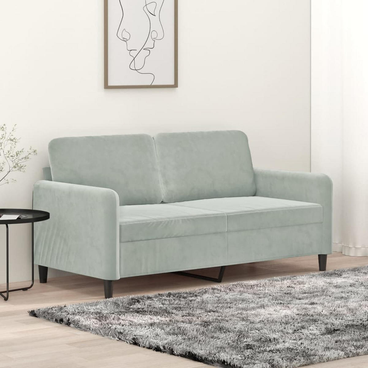 2-SITZER-SOFA Creglingen - Grau, Naturmaterialien (158/77/80cm) - Nettlife