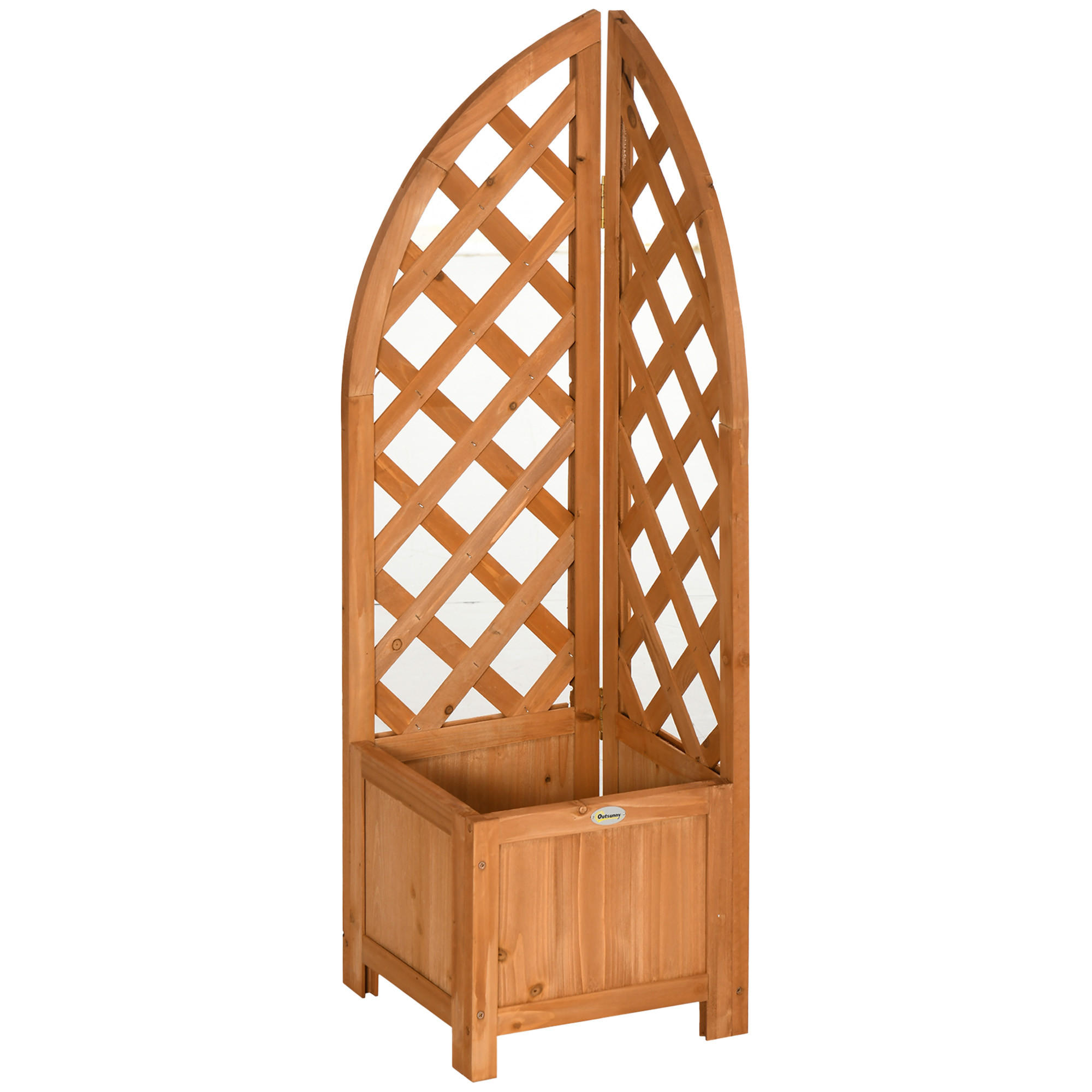 PFLANZKASTEN, Tanne, Braun - Braun, Holz (32/108/32cm) - Outsunny