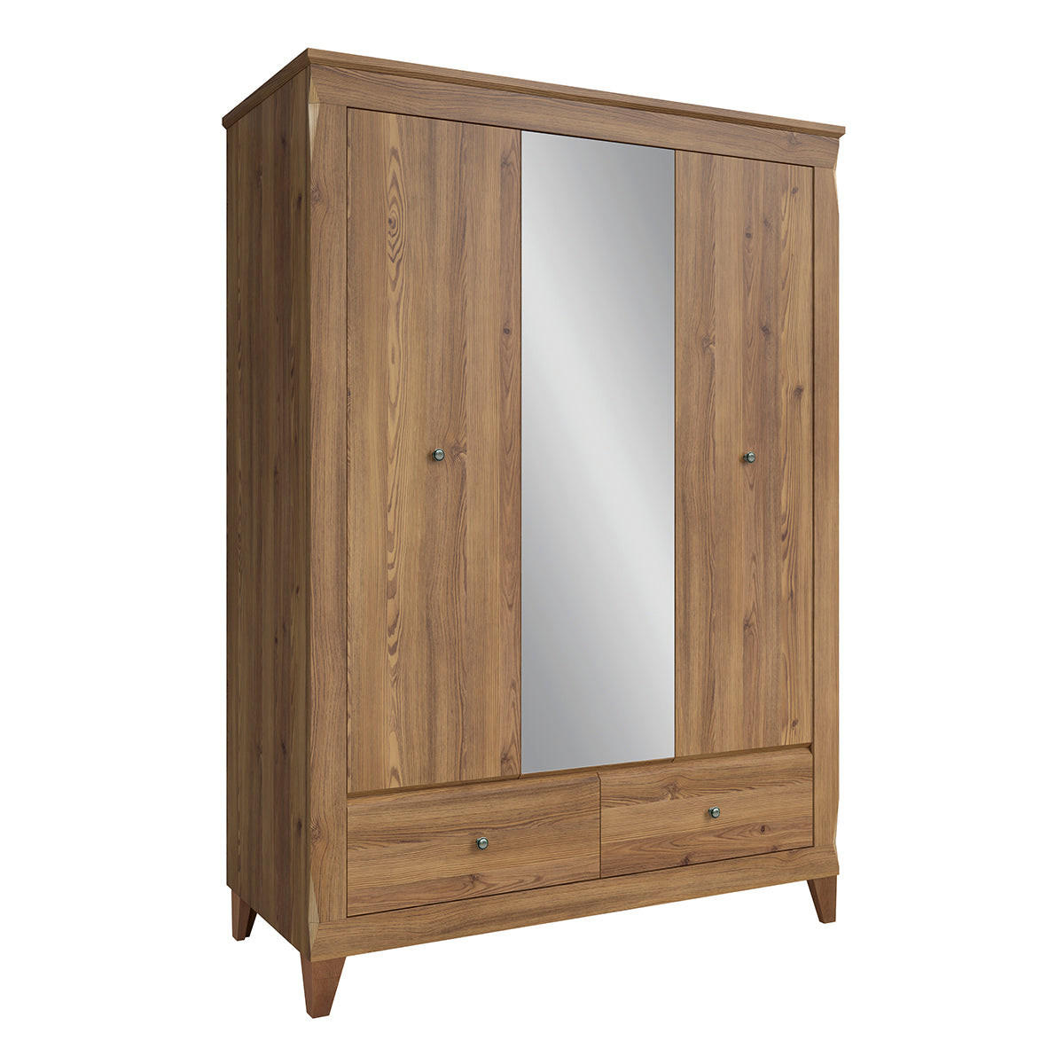 SCHRANK 3 Türen Raya Holz - Braun, Holzwerkstoff (144/202/63cm) - Petits-meubles