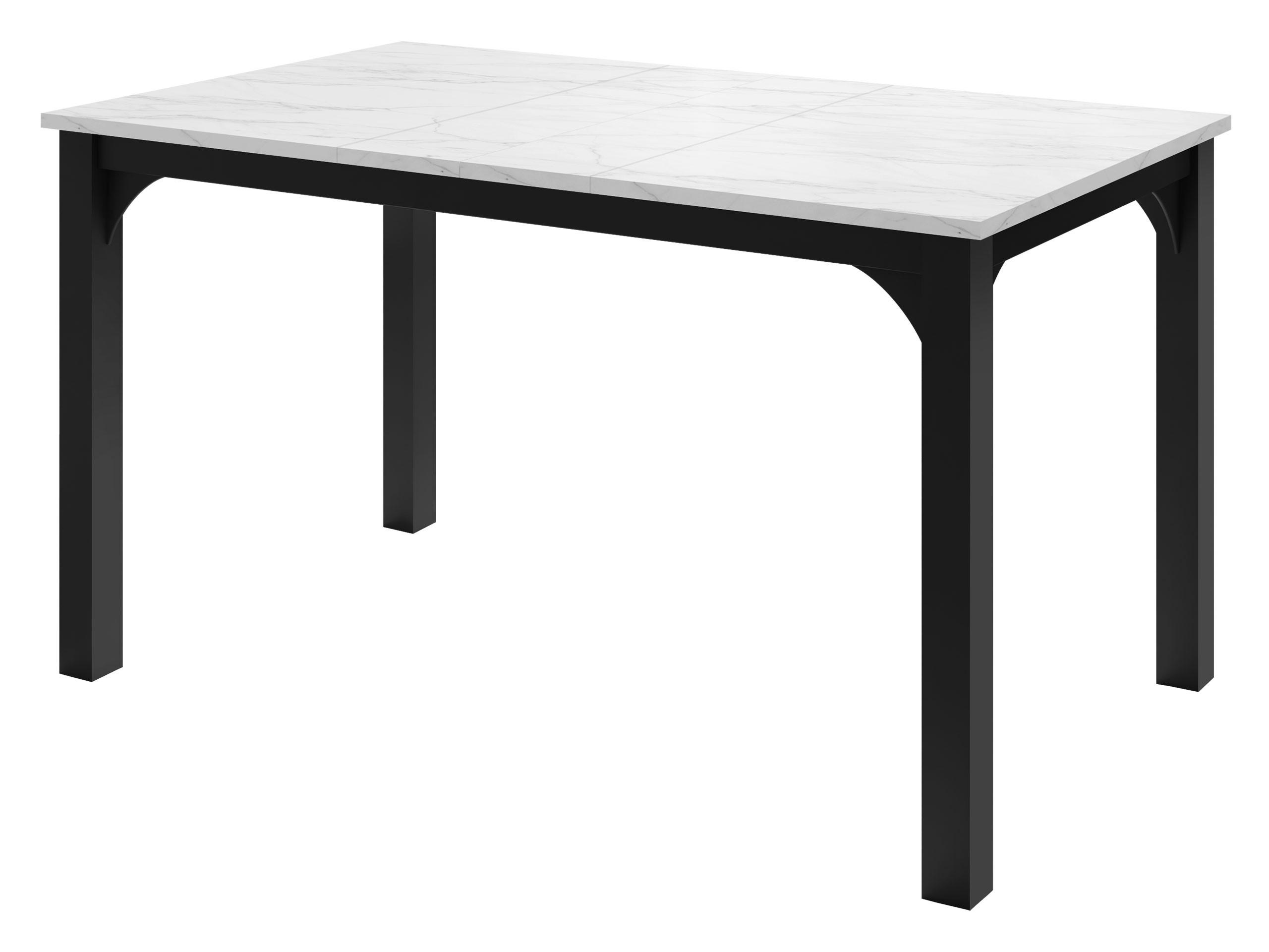 ESSTISCH Focus 140 - Schwarz/Weiß, Holzwerkstoff/Metall (80/140/76cm) - MIRJAN24