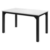 ESSTISCH Focus 140 - Schwarz/Weiß, Holzwerkstoff/Metall (80/140/76cm) - MIRJAN24