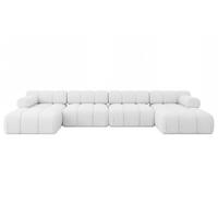 WOHNLANDSCHAFT modulares Sofa Tesso-U2 - 380x160x70 cm Weiß Bouclé - Weiß, Holzwerkstoff/Textil (380/70/160cm) - ALTDECOR