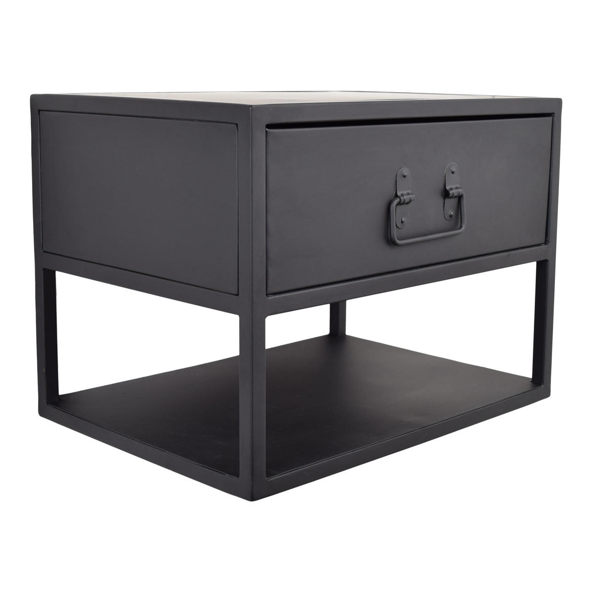 NACHTTISCH Djax Schwarz - Schwarz, Metall (40/30/30cm) - LOFT42
