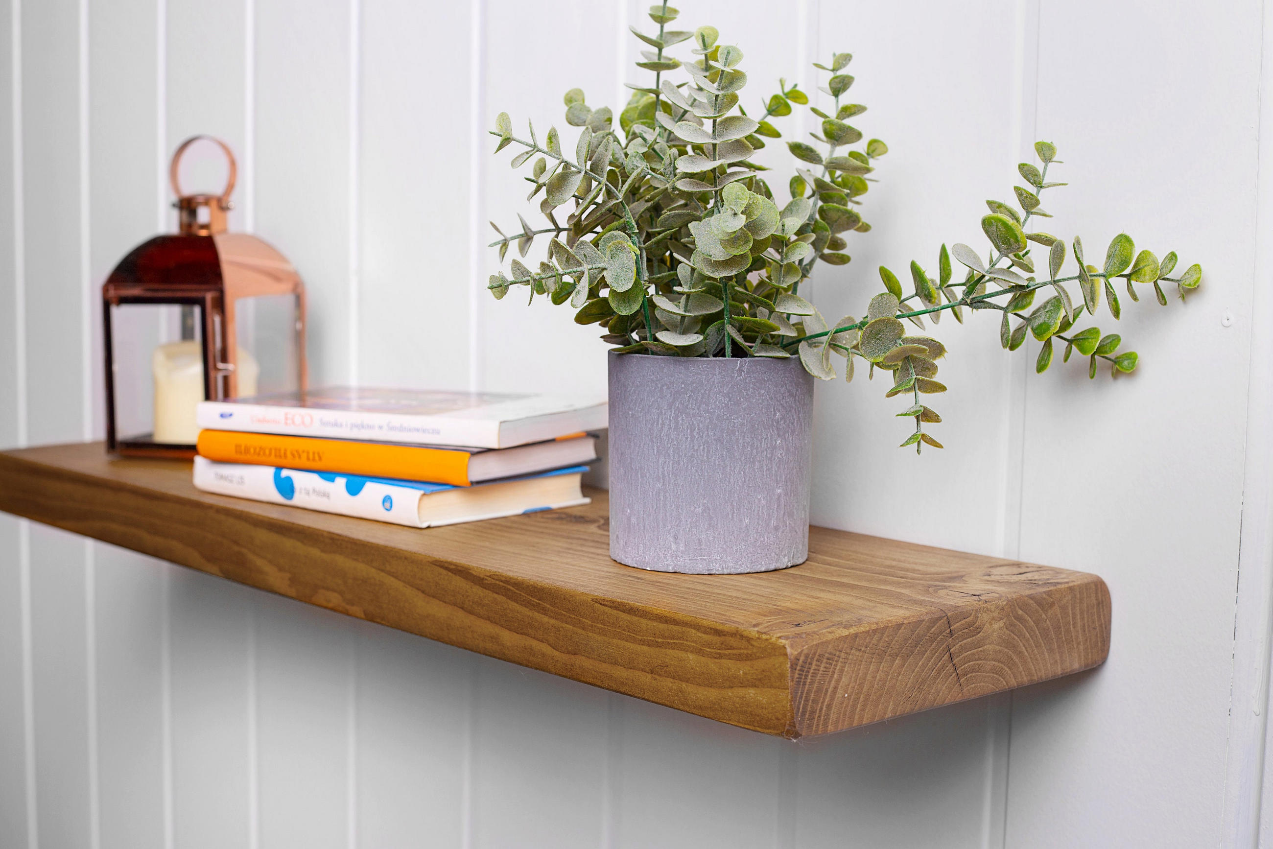 WANDREGAL rustikales 22/4,4/90 cm dunkle Eiche - Dunkelbraun, Holz (90/4.4/22cm)
