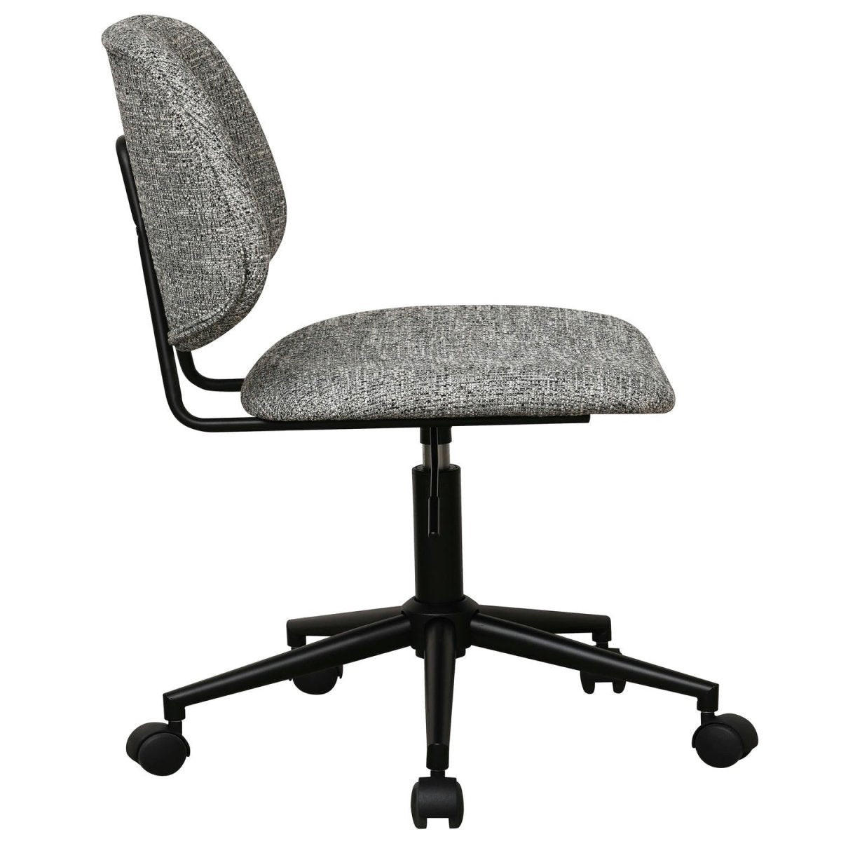 DREHSTUHL höhenverstellbar in Webstoff Grau - Schwarz/Grau, Textil/Metall (60/82/57cm) - Furnhouse
