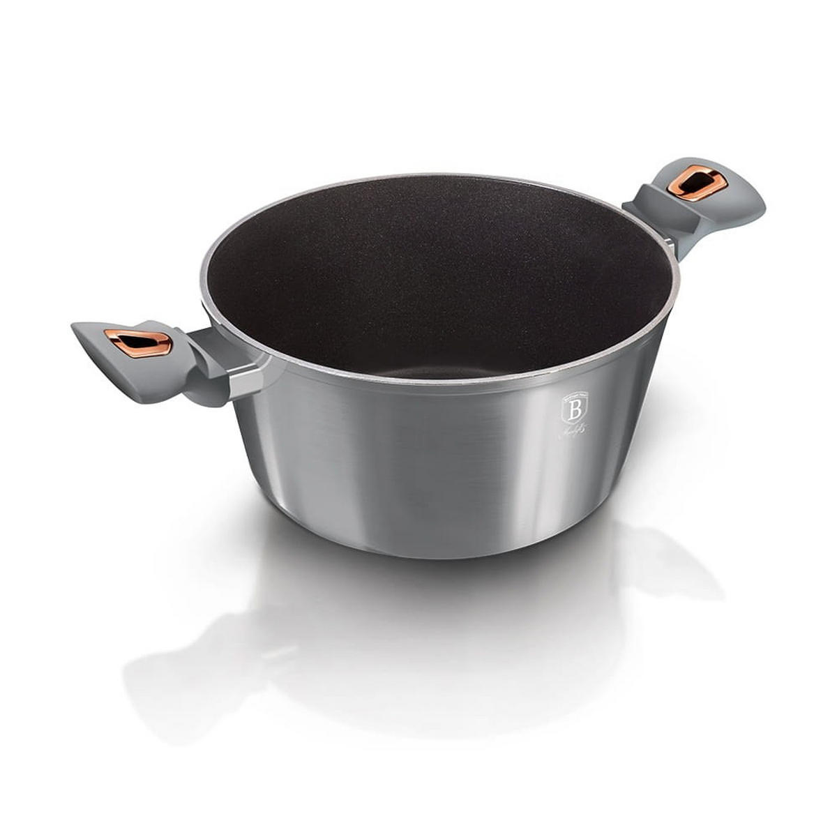 TOPF Grau 20/20/10.4 cm BH6011 - Grau, Metall (20cm) - Berlinger Haus