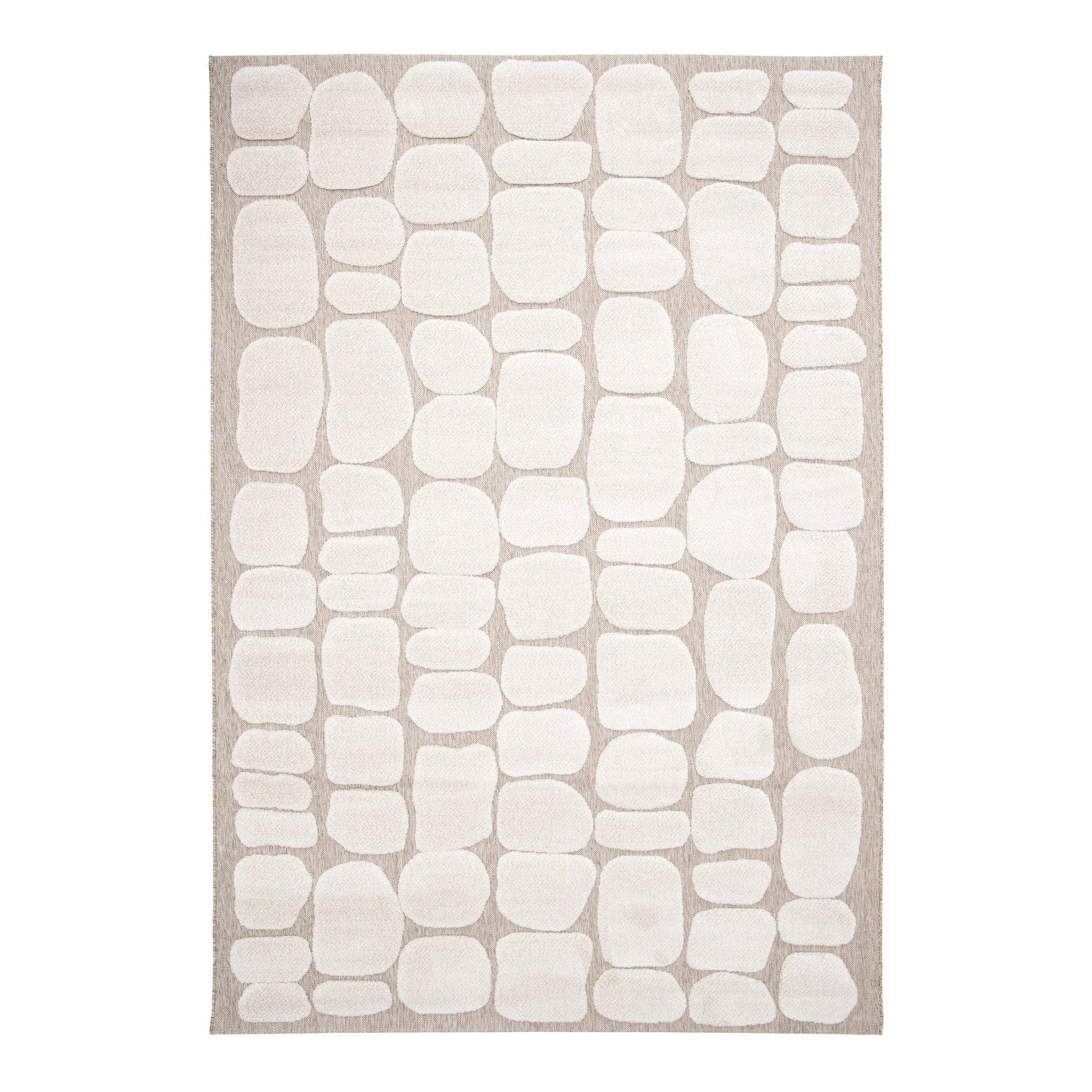 TEPPICH mit Reliefeffekt im japanischen Stil beige - Beige, Textil (120/170cm) - AFK Living