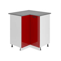 KÜCHENUNTERSCHRANK 90 cm SNP mit Arbeitsplatte, Rot Hochglanz - Rot, Holz (90/85/90cm) - B BELINI GROUP