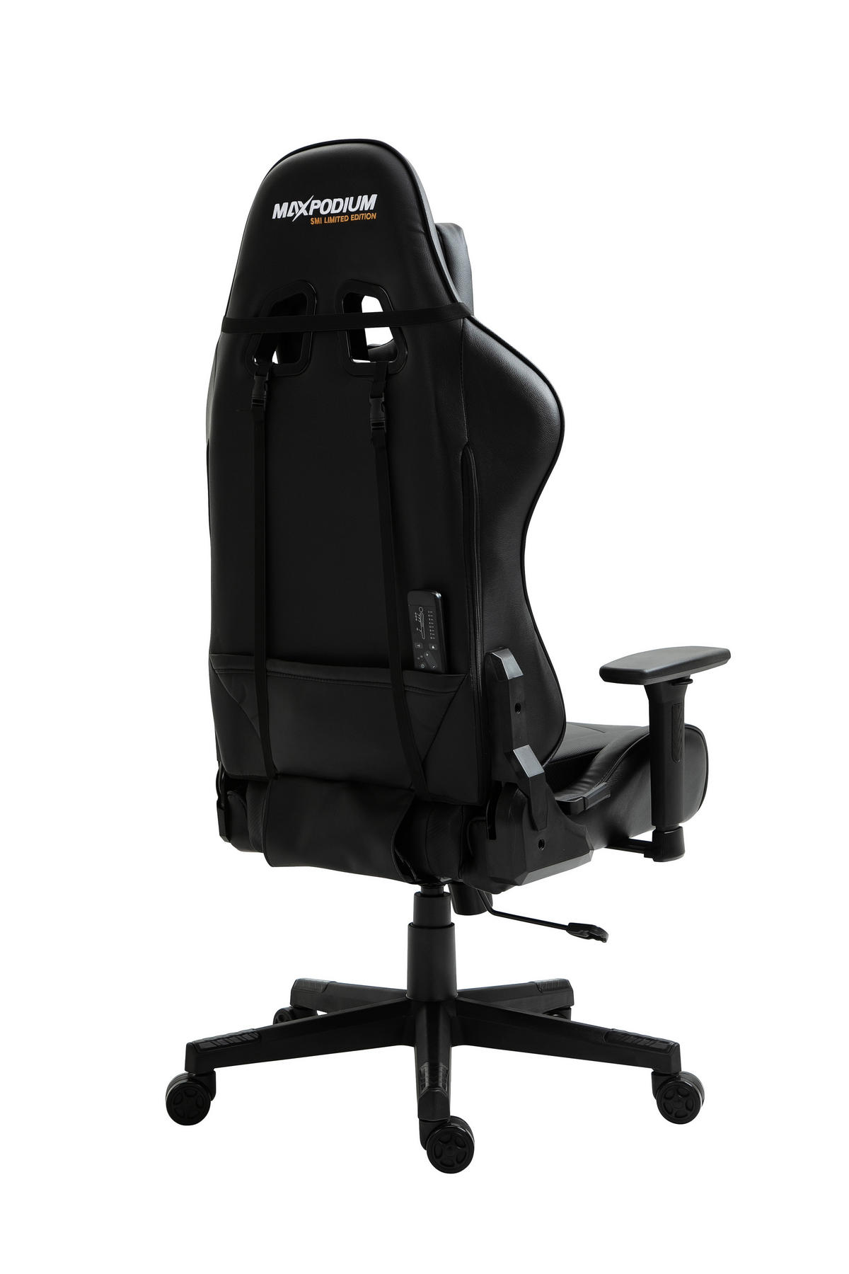 GAMING-STUHL Tactical SMI mit Massagefunktion Schwarz - Schwarz, Metall (55/137/55cm) - MaxPodium
