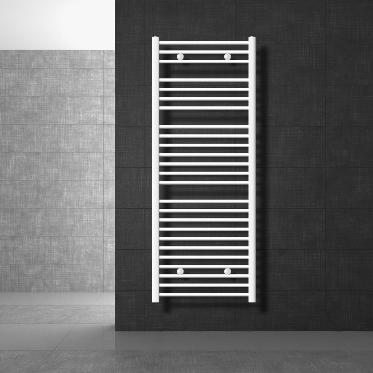 BADHEIZKÖRPER Sahara 600x1500 mm Weiß gerade mit Seitenanschluss - Weiß, Metall (60/150/5cm) - LuxeBath