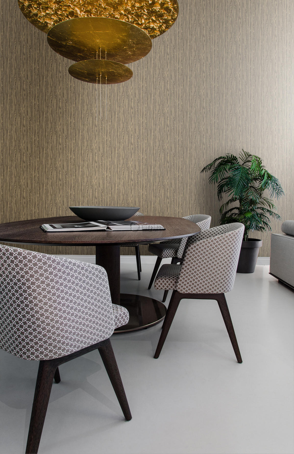 TAPETE Streifen 53 cm x 10.05 m - Braun, Papier (53/1000cm) - Origin Wallcoverings