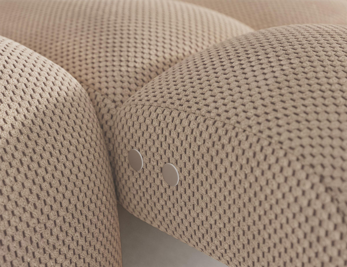 ECKSOFA Lorveno L - Beige (Calmora 18) - Beige, Holzwerkstoff (283/165cm) - Möblo