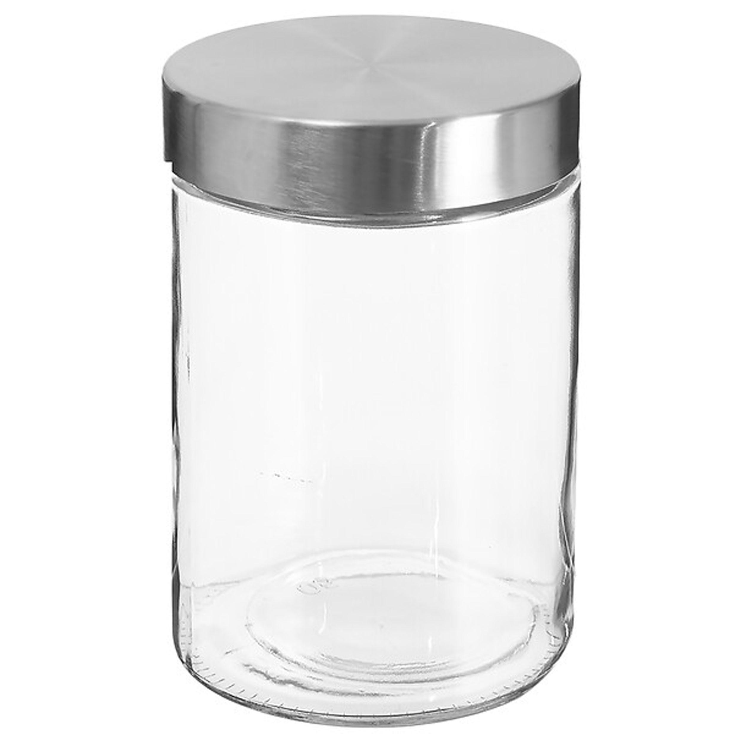 EINMACHGLAS Nixo, Glas, Edelstahl, Transparent, 1.2 L - Transparent, Glas (1.2L) - 5five Simply Smart