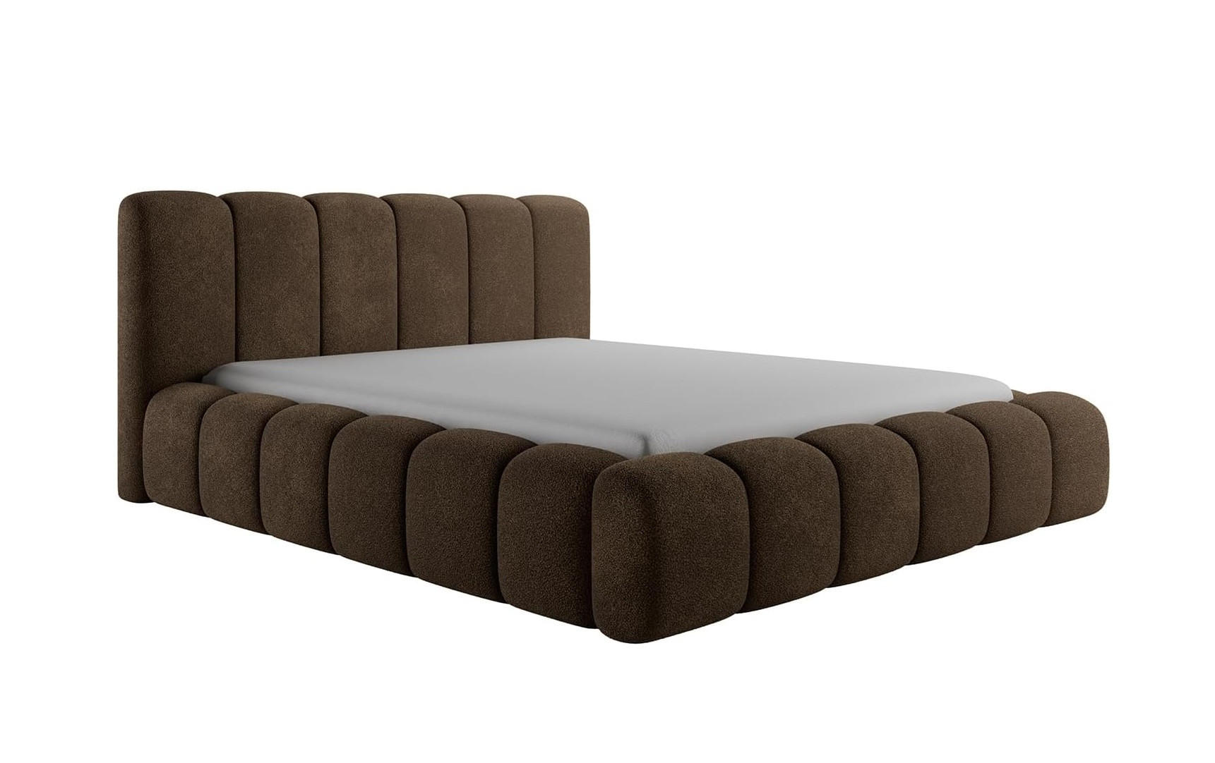 BETT SOFINA MORF - Braun, Holzwerkstoff (200/200cm) - Meblini
