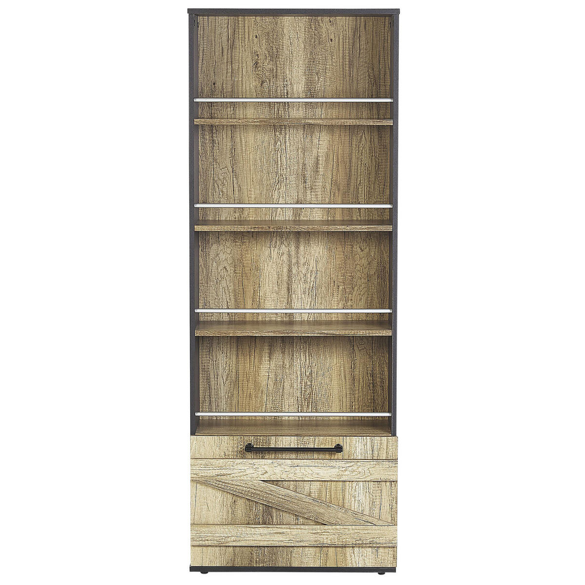 REGAL 4 Fächer Salter - Hellbraun, Holzwerkstoff (60/163/30cm) - Beliani
