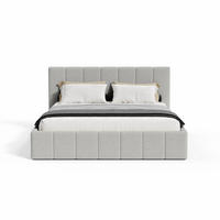 POLSTERBETT Malfo Slim 180x200 cm, Hellgrau - Grau, Textil (180/200cm) - Fedve