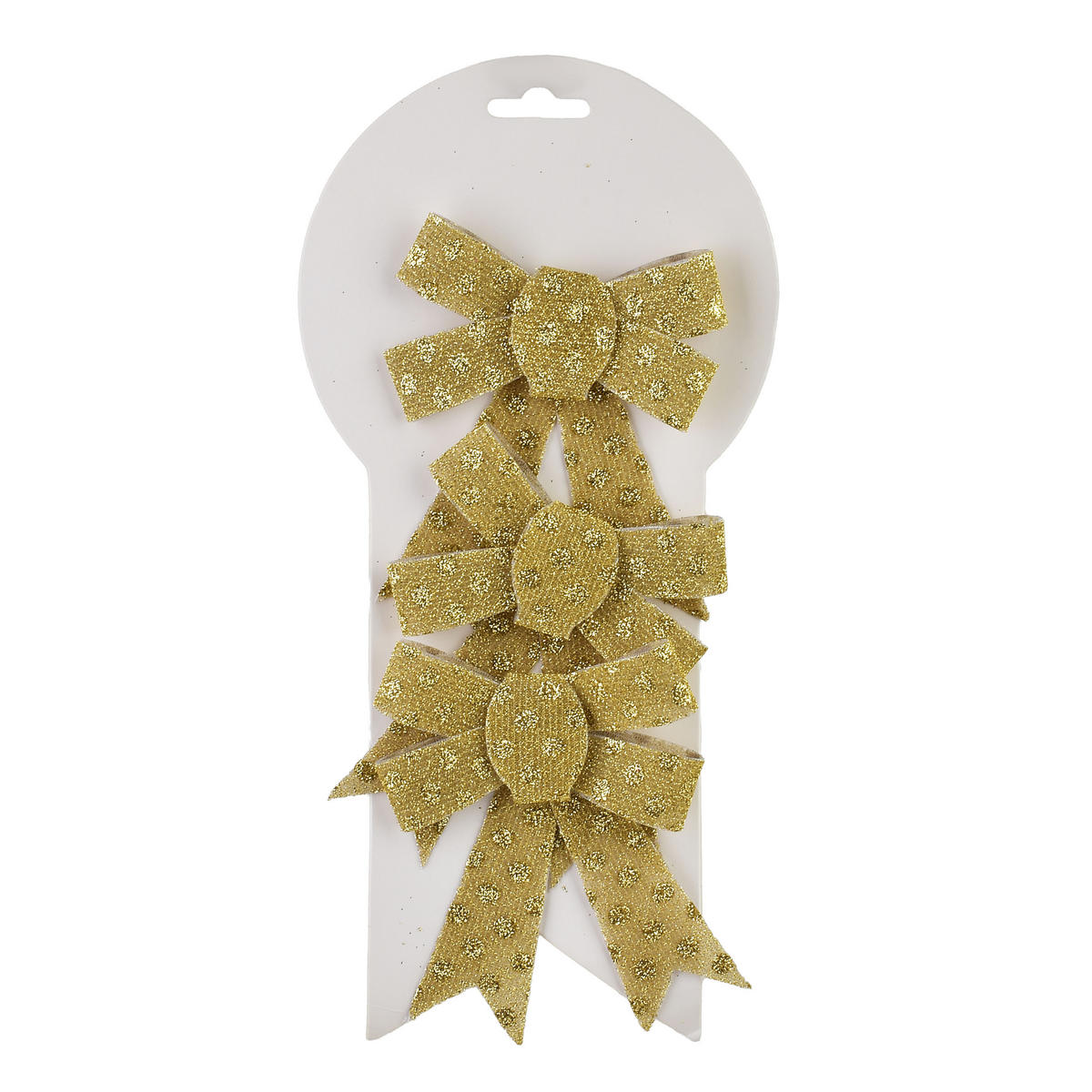 SCHLEIFE Santa Lila 3er Set Gold 9,5x9,5x12cm Kunststoff - Goldfarben, Kunststoff (9.5/12/9.5cm) - Mondex