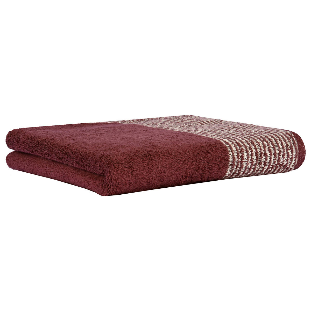 HANDTUCH in Bordeaux 50 x 100 cm - Bordeaux, Naturmaterialien (100/50cm) - Cawoe