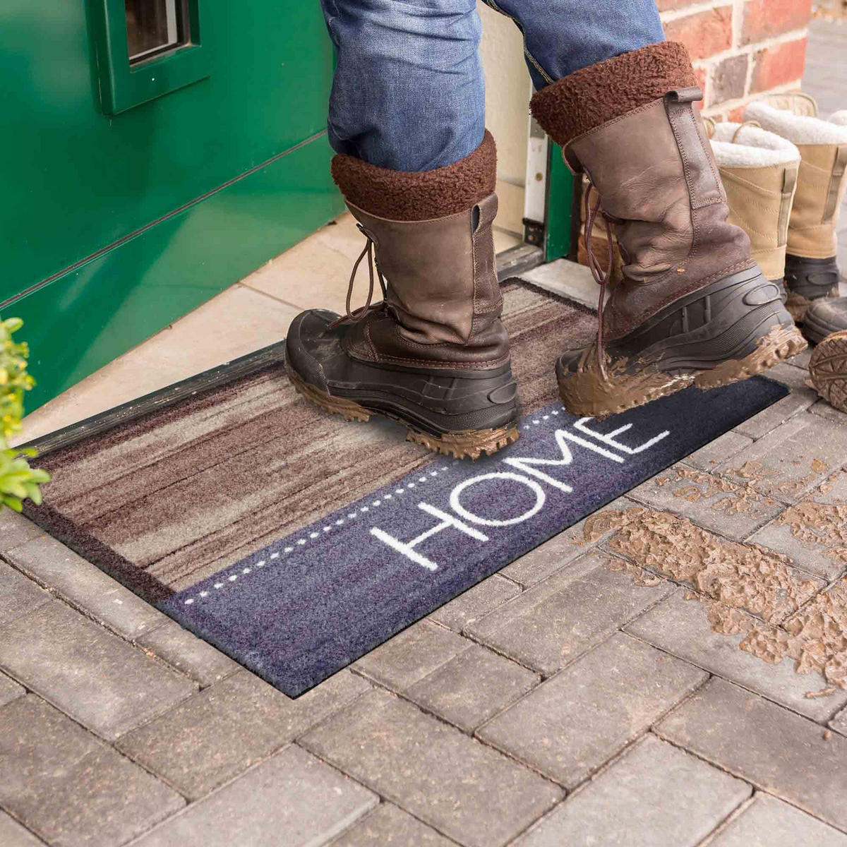 ROHOŽ na zachytávanie nečistôt do exteriéru DECO BRUSH - béžová, textil (50/70cm) - Astra