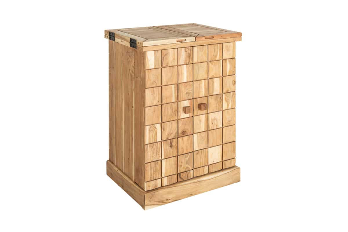 BARSCHRANK MOSAICO Akazie 130cm - Braun, Holz (65/90/50cm) - riess-ambiente