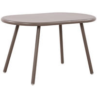 COUCHTISCH oval 80/45/45 cm Kunststoff taupe - Taupe, Kunststoff/Metall (45/80/45cm) - CLP