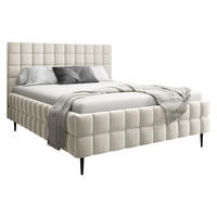 POLSTERBETT Ardea Leg - Creme/Schwarz, Holz/Textil (180/200cm) - MIRJAN24