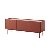 LOWBOARD COLORE 144x37x55 cm mit 3 Türen Rot - Rot, Holzwerkstoff (144/55/37cm) - MASSENO