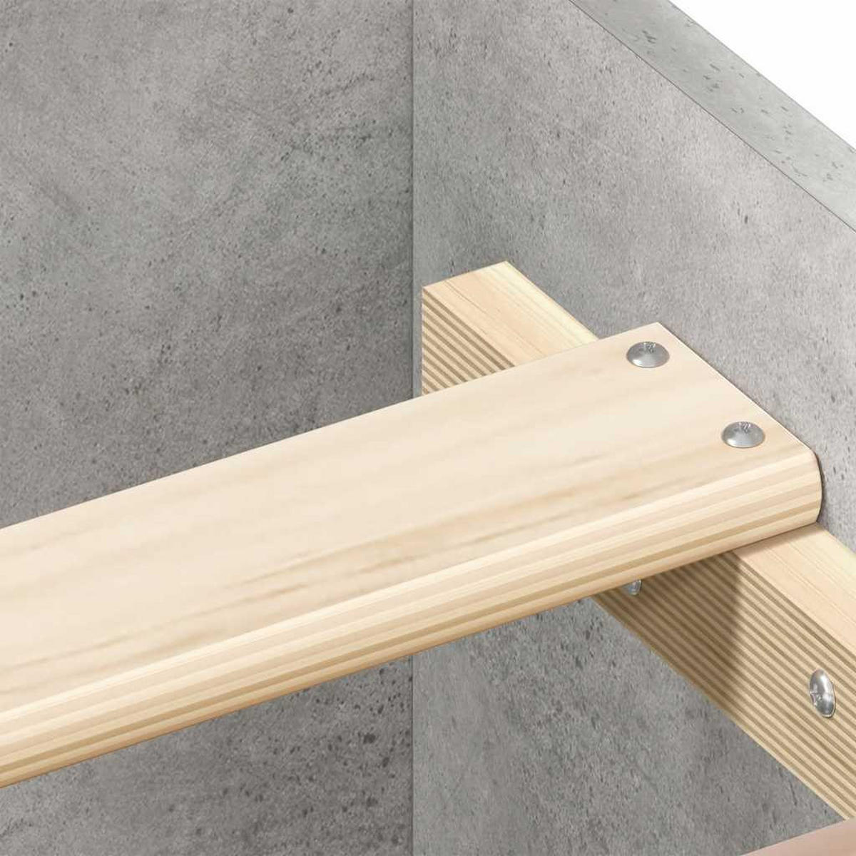 BETTGESTELL Betongrau 100/200 Cm Holzwerkstoff - Grau, Holzwerkstoff (100/200cm) - vidaXL