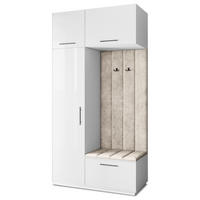 GARDEROBENSCHRANK REMA 120/240/60 cm Modern Weiß - Weiß, Holzwerkstoff (120/240/60cm) - MASSENO