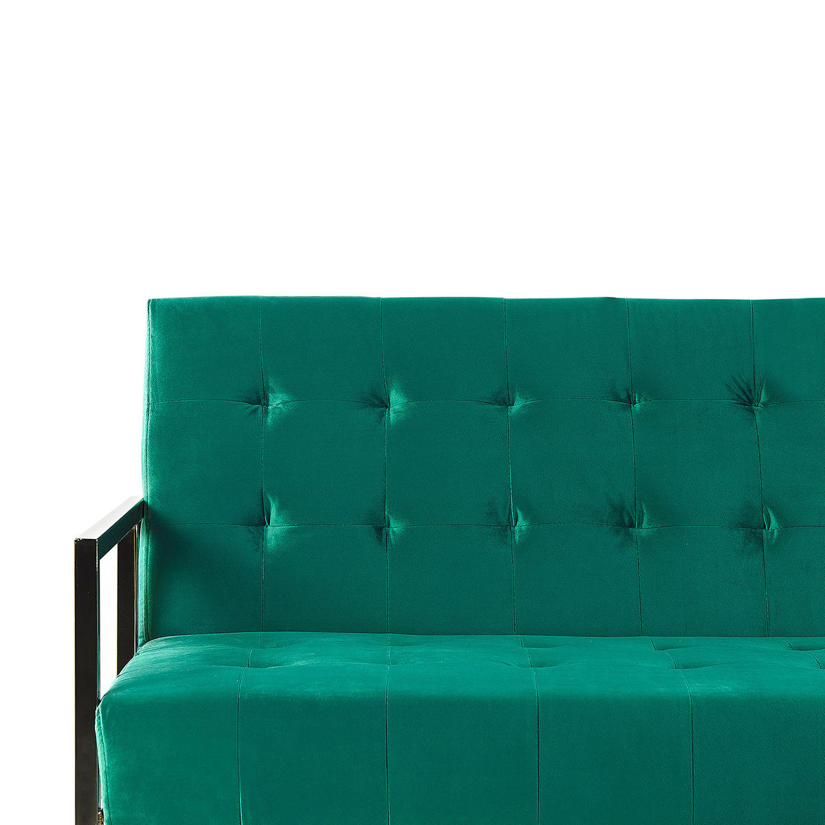 3-SITZER-SCHLAFSOFA Samtstoff Smaragdgrün Marstal - Hellgrün, Textil (187/83/78cm) - Beliani