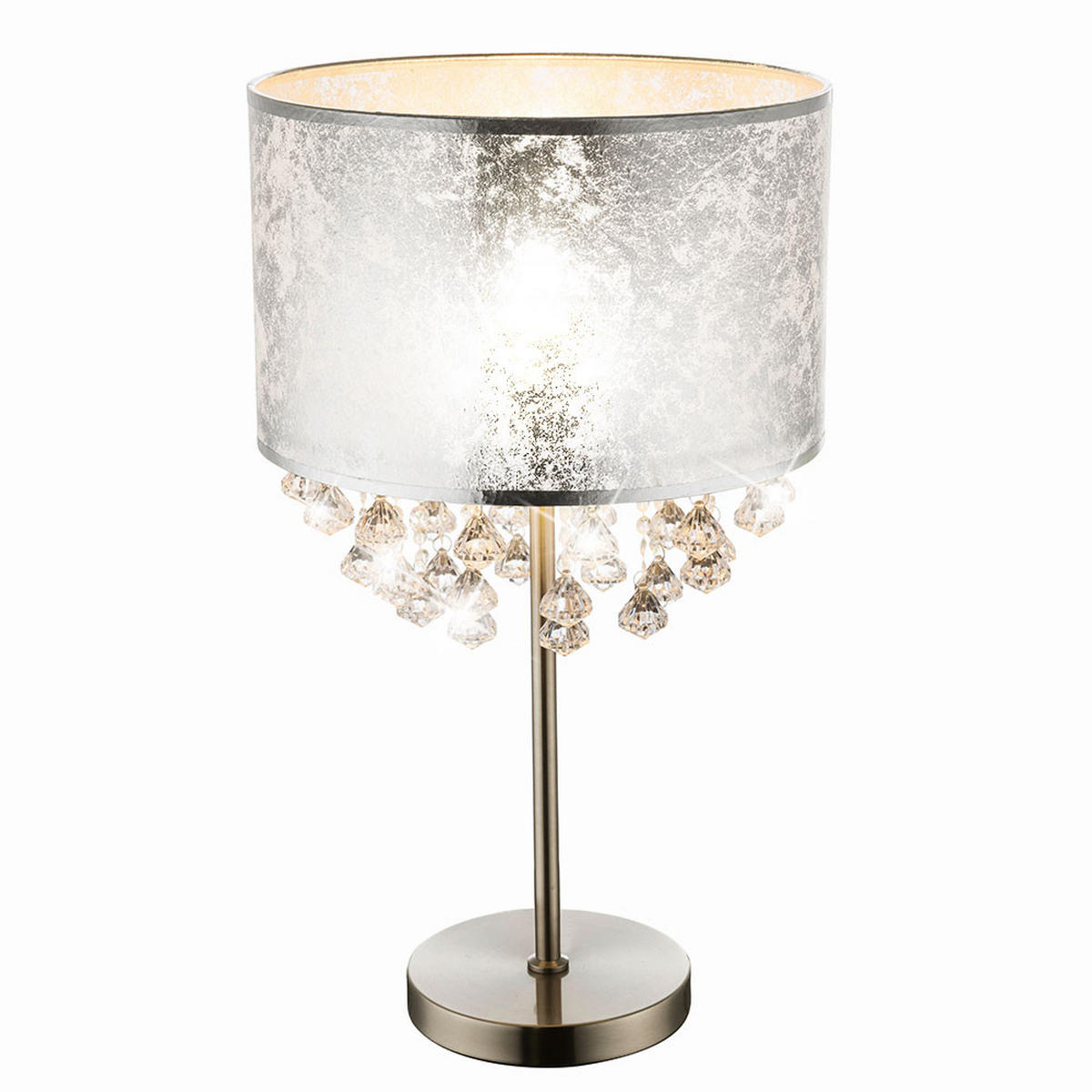 LED TISCHLEUCHTE AMY Silber Metall - Silberfarben, Metall (32/32/56cm) - Globo Lighting