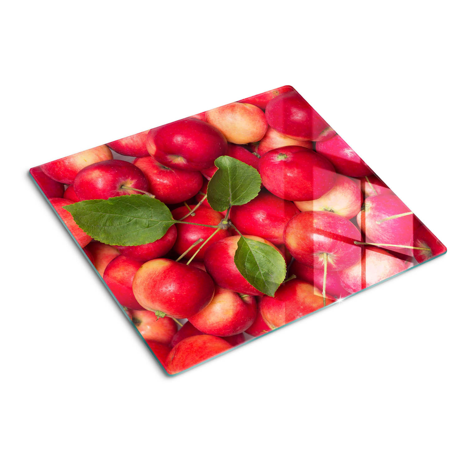 GLASPLATTE 60x52 cm Rote Äpfel - Rot, Glas (60/0.4/52cm) - TULUP