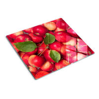 GLASPLATTE 60x52 cm Rote Äpfel - Rot, Glas (60/0.4/52cm) - TULUP