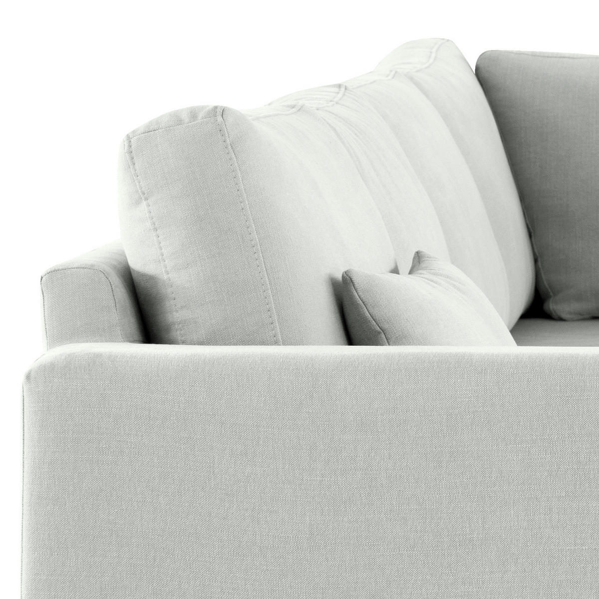 ECKSOFA mit Ottomane - Eichefarben/Grau, Naturmaterialien/Eichenholz (287/219cm) - home24