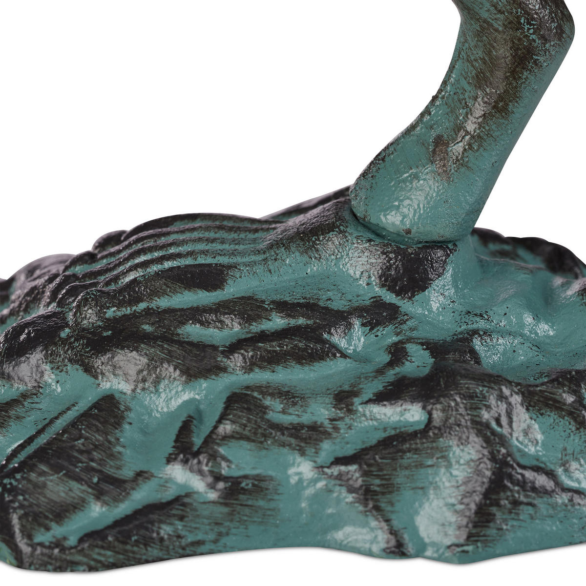 GARTENFIGUR Frosch - Dunkelgrün, Metall (31/33/9.5cm) - Relaxdays