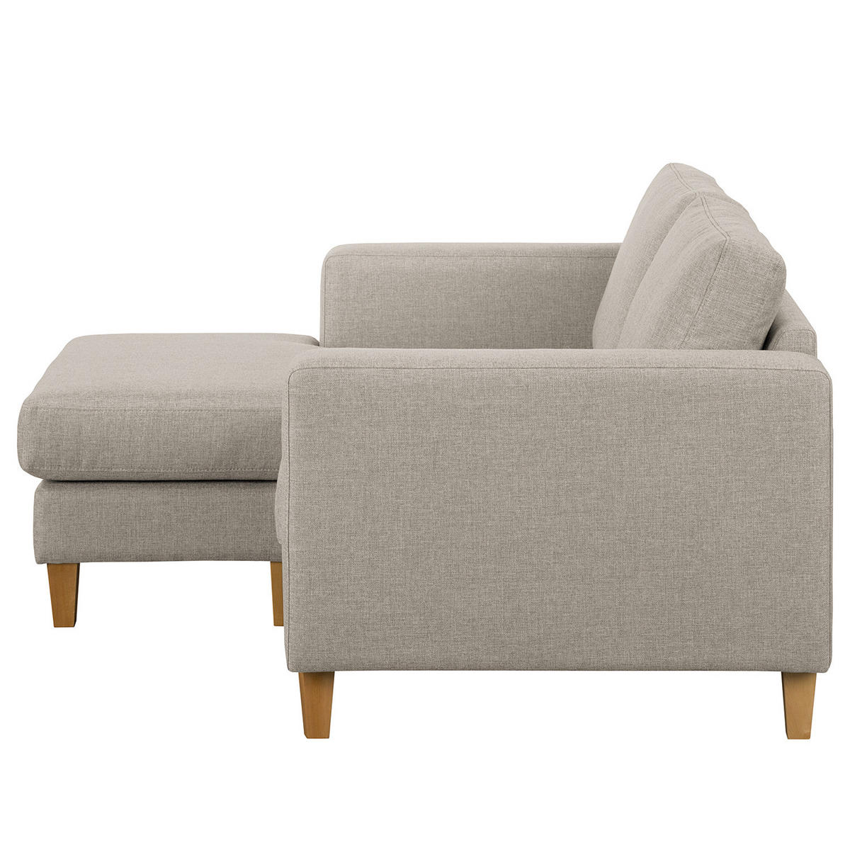 ECKSOFA - Cappuccino, Holz/Buchenholz (154/140cm) - home24